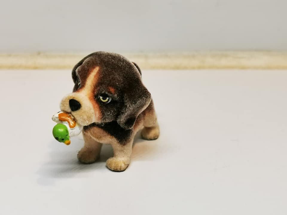 færdig Måned betaling Sylvanian hund med legetøj (brugt) - Sylvanian dyr - Frost miniature