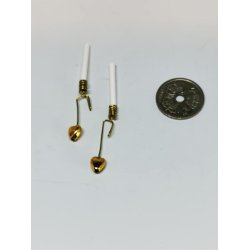 Lyseholder til juletr med guldhjerter (hndlavet)