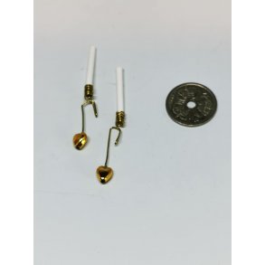 Lyseholder til juletr med guldhjerter (hndlavet)