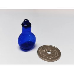 Vase i glas med lg bl (ny)