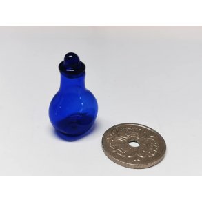 Vase i glas med lg bl (ny)