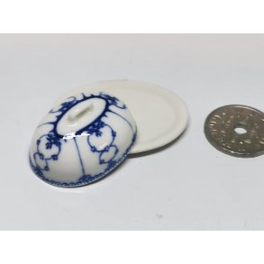 Bl Musselmalet fad med lg (nyt)