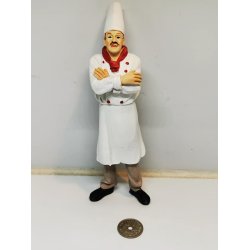 Kkkenchef i resin til dukkehus scala 1:12 (ny)