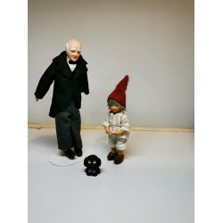 Hund i resin, mrkebrun (ny)