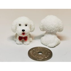 Hund i resin, hvid (ny)
