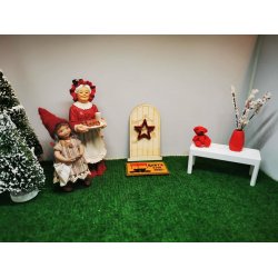 Rd stjerne med glimmer (ny)