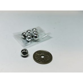 6 stk Slv kugler/perler (nye)