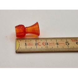 Orange "Rmer" glas i plastik (gammel)