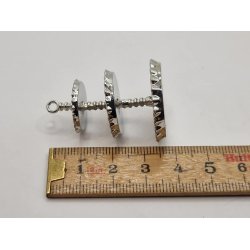  Kage opsats/etagefad i guld eller slv i metal (ny)