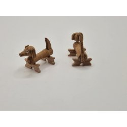 Gravhund med bl jne (hndlavet)