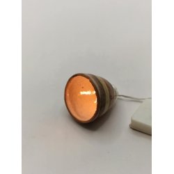 Lampe i keramik til dukkehusscala1:12. 12 volt (hndlavet)