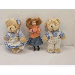 Stor bamse med bukser (ny) 11 cm