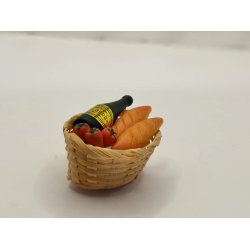 Kurv med champagne og brd (brugt)