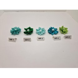 Rosette med perle (ny)  4 cm