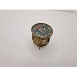 Bord i tin med glas plade (antik) (muligvis Filliree eller Erhard &amp; Shne)