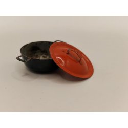 Gryde med lg i metal. Tekno  (vintage)