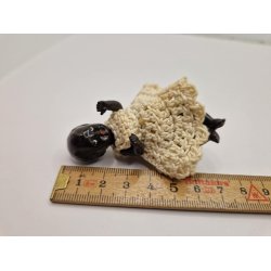 Mrk dukke med hndlavet tj. Tysk (vintage)