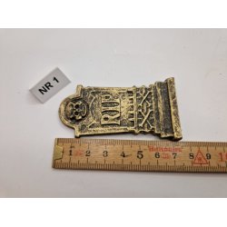 1 stk Halloween gravsten i resin 7x 4 cm (nyt)