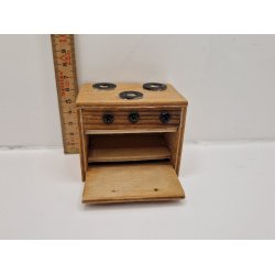 Komfur med ovn i tr (vintage)