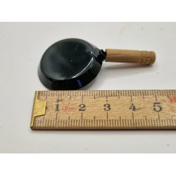 Stege pande i metal med tr hndtag (brugt/som ny)