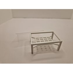 Sofabord med gennemsigtig bordplade i plastik (nyt)