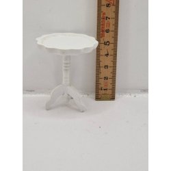 Lampe/side bord i hvid lakeret tr (nyt)