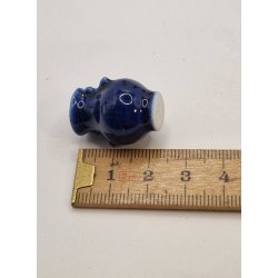 Bl vase i porceln (brugt)