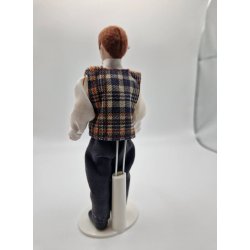 Dukkehus mand inkl stativ til scala 1:12. 13,5 cm hj