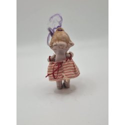 Dukke barn i porceln (muligvis Bisque Kewpie doll, se sidste billede) (antik) 6 cm