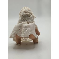 Baby dukke i porceln (vintage) 7 cm
