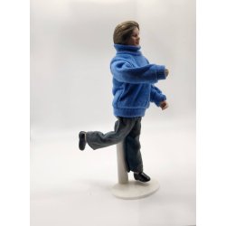 Dukke mand scala 1:12 delvis porceln. 14,5 cm