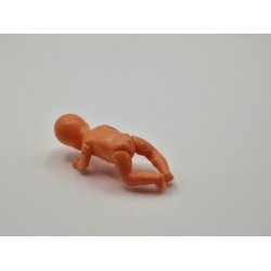 Baby dukke i plastik (vintage) 5 cm