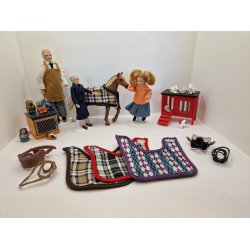 Schleich heste sadle og hovedtj (brugt)