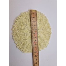 Lysegul dug (hndlavet)  10,5 cm