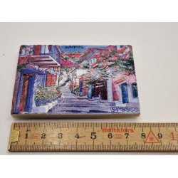 Billede i resin med magnet (brugt/som nyt) 8 x 5,5 cm