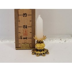 Lysestage med stearinlys (hndlavet)