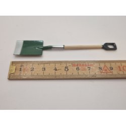 Spade i tr og grn metal (ny)