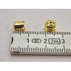 2 stk Knudeskjuler/lysestage i forgyldt metal (ny)