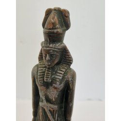 Egyptisk figur i metal p marmor fod (vintage)
