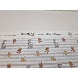 1 ark Tapet med 2 forskellige sider 30x30 cm