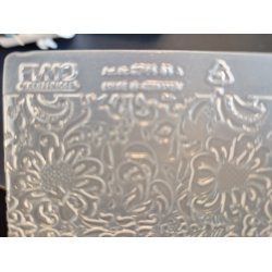 Fimo prgeplade med blomster motiv i plastik (ny)