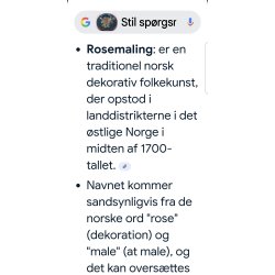 Platte i keramik, muligvis norsk rosemaling (vintage)