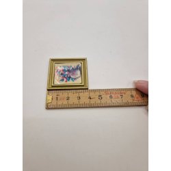 Billede vase med blomster. Sylvanian (vintage/sjlden)