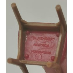 Meget lille stol Blue box fra 1960'erne til dukkehus scala 1:24 (gammel)