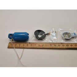 Gasflaske i metal med kogeplus og wokpande (nyt)