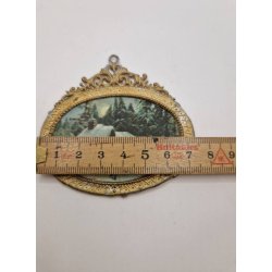 Billede/maleri i metal ramme fra r 1900 (antik)