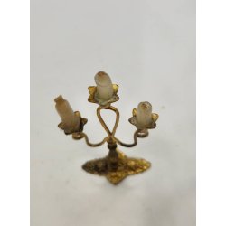 3 armet kandelaber i bld metal. Tysk ormolu Erhard Shne (antik)