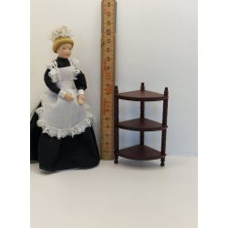 Hjrne reol i tr (ny) 1:12