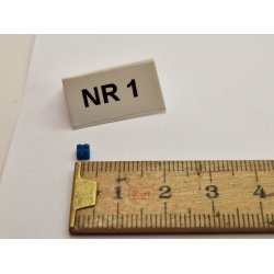 1 stk bl mikro "lege" klods i resin (hndlavet)