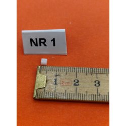 1 stk hvid mikro "lege" klods i resin (hndlavet)